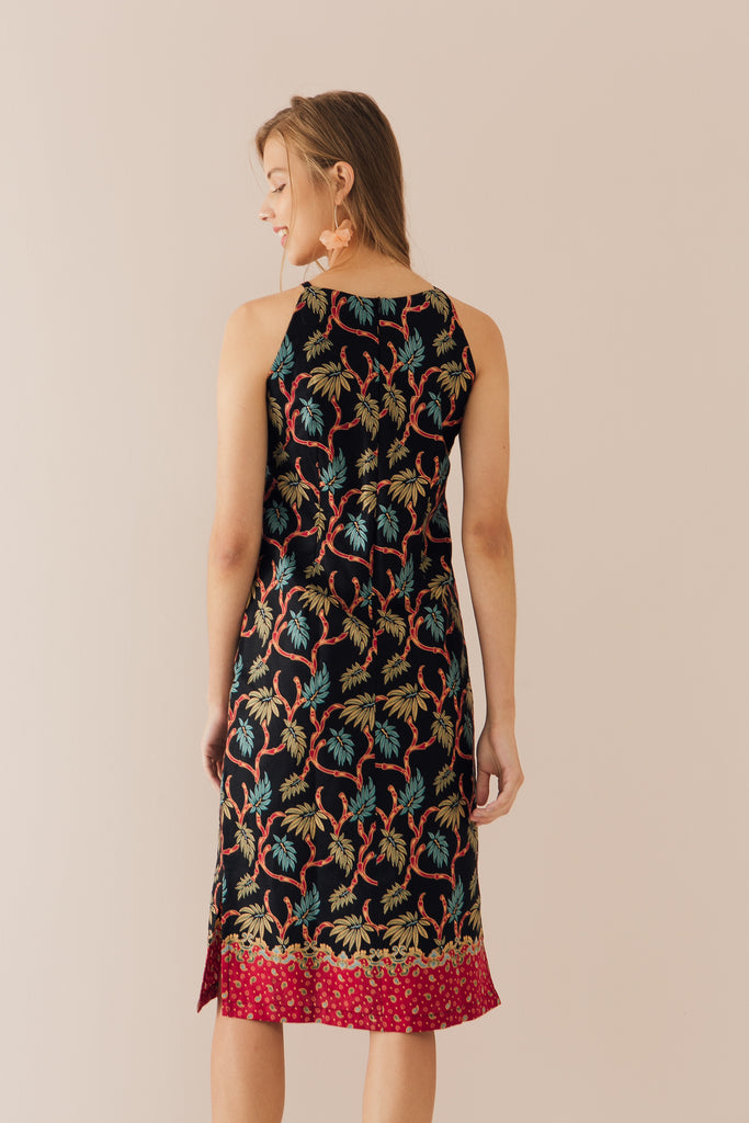Halter Dress in Bamboo Print | TwoTaels